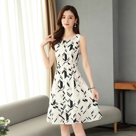 Elegant Vintage Plus Size Midi Dress