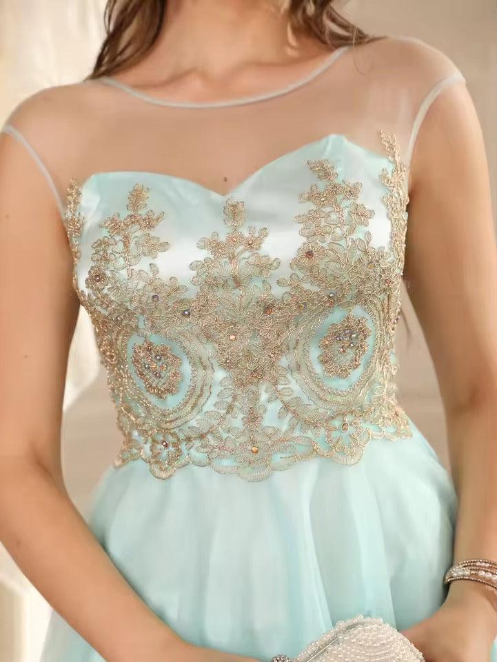 Elegant Applique Beading Sleeveless Cocktail Mini Dress