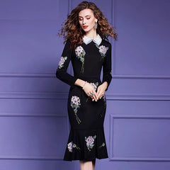 Embroidery Elegant High Quality Cocktail Party Dress