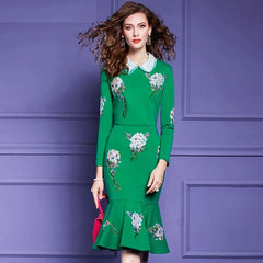 Embroidery Elegant High Quality Cocktail Party Dress