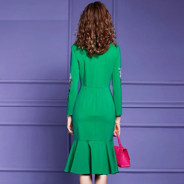 Embroidery Elegant High Quality Cocktail Party Dress