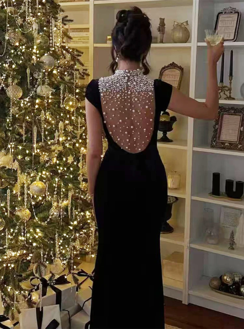 Erotic Mesh Patchwork O Neck Short Sleeve Bandage Long Bodycon Dresses Gowns