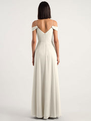 Evening Dress A-Line Short Sleeves Split Social Pageant Dresses