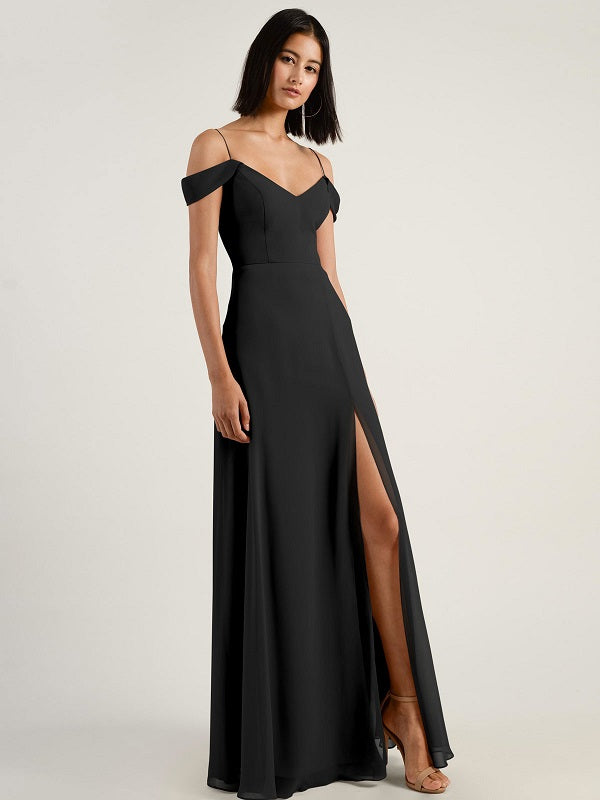 Evening Dress A-Line Short Sleeves Split Social Pageant Dresses