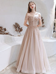 Evening Dress Short Sleeves Lace Up Sequins Formal Dress
