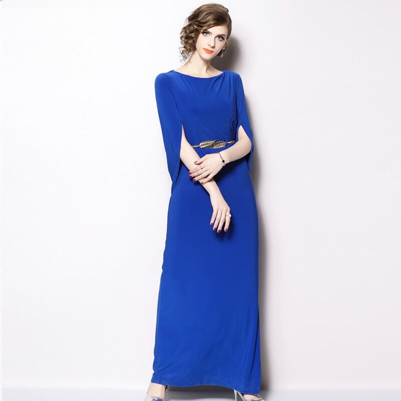 Evening Party Vintage Sheath Vestido Maxi Dress