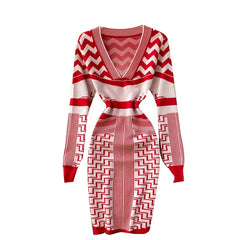 Elastic Slim Short Bodycon Pencil Sweater Dresses