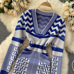 Elastic Slim Short Bodycon Pencil Sweater Dresses