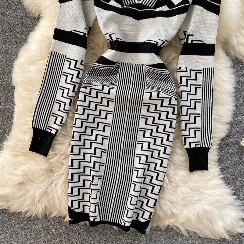 Elastic Slim Short Bodycon Pencil Sweater Dresses
