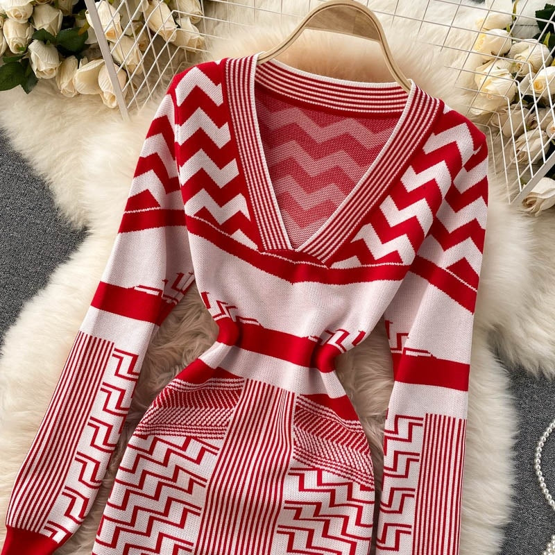 Elastic Slim Short Bodycon Pencil Sweater Dresses