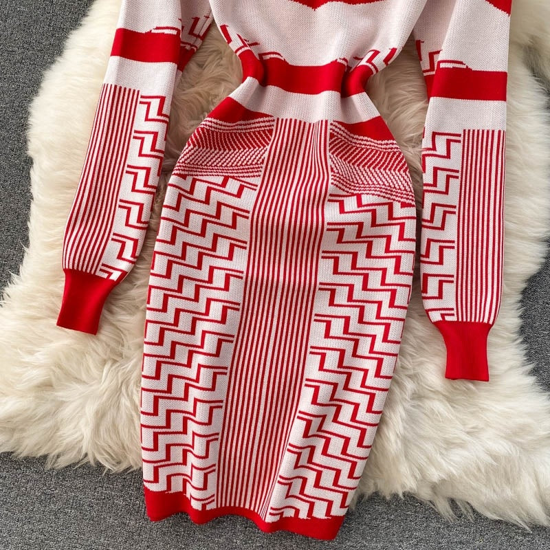 Elastic Slim Short Bodycon Pencil Sweater Dresses