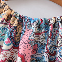 Casual Flowers Print Halter Sleeveless A-LINE Mini Dress