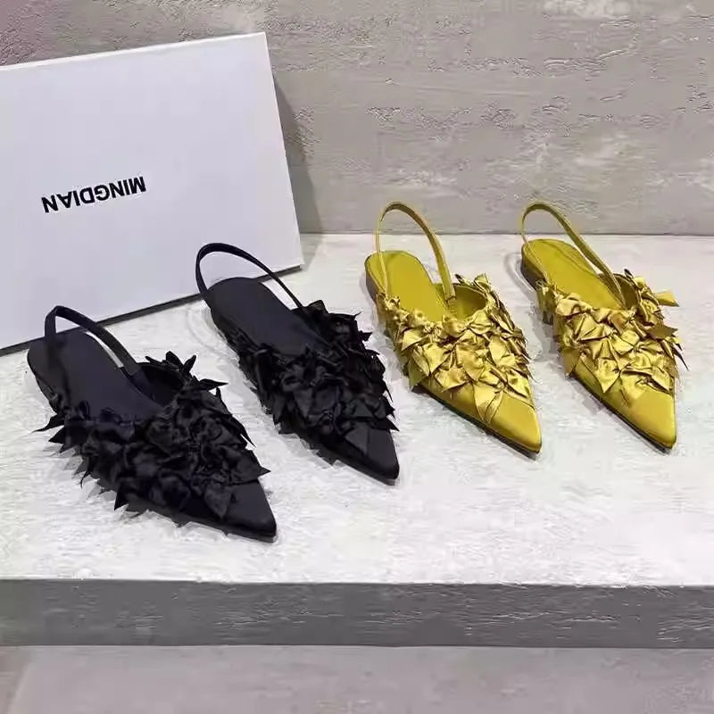 French Shoe Pointed Flat Shoe Temperament Slippers Lightwe Anti Slip Sandals Zapatosdemujer