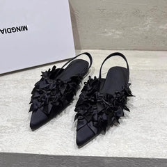 French Shoe Pointed Flat Shoe Temperament Slippers Lightwe Anti Slip Sandals Zapatosdemujer