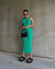 Knit Sleeveless Round Neck Dress