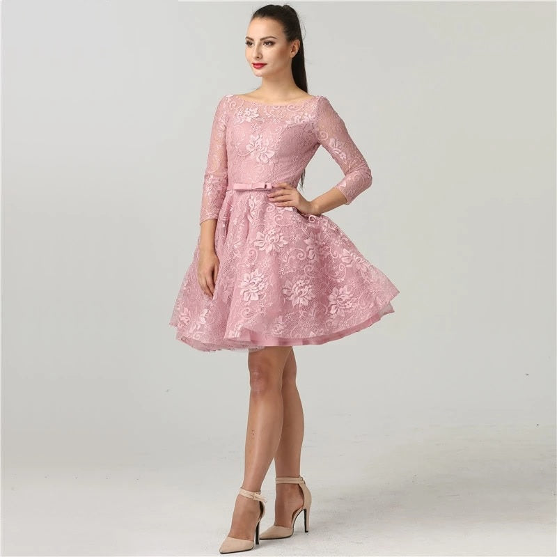 Lace Short Cocktail Party Dress