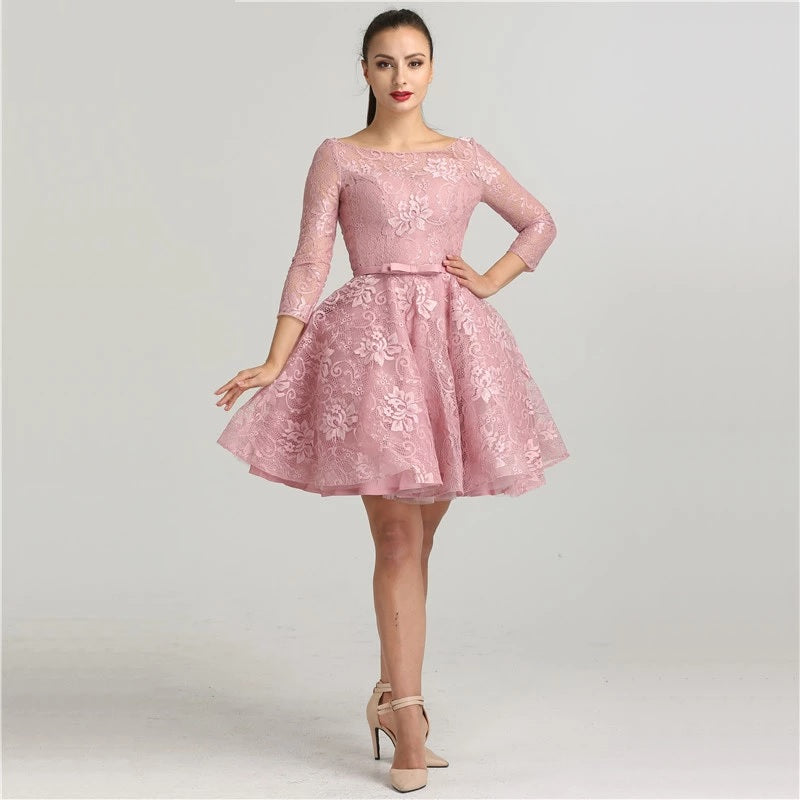 Lace Short Cocktail Party Dress
