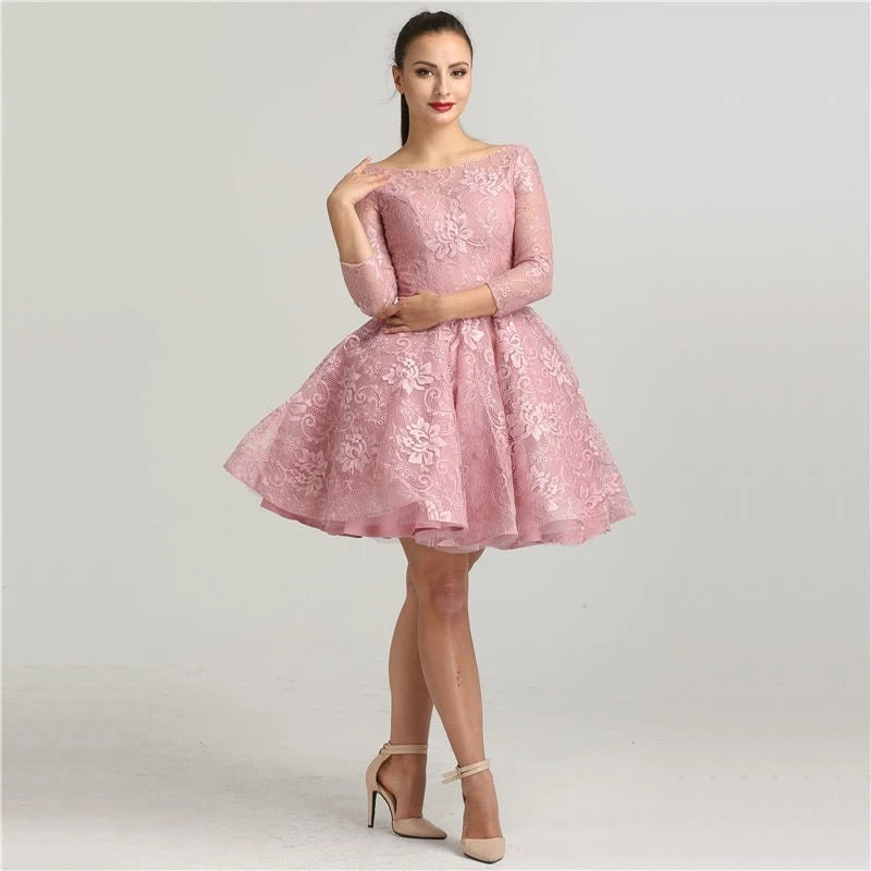 Lace Short Cocktail Party Dress