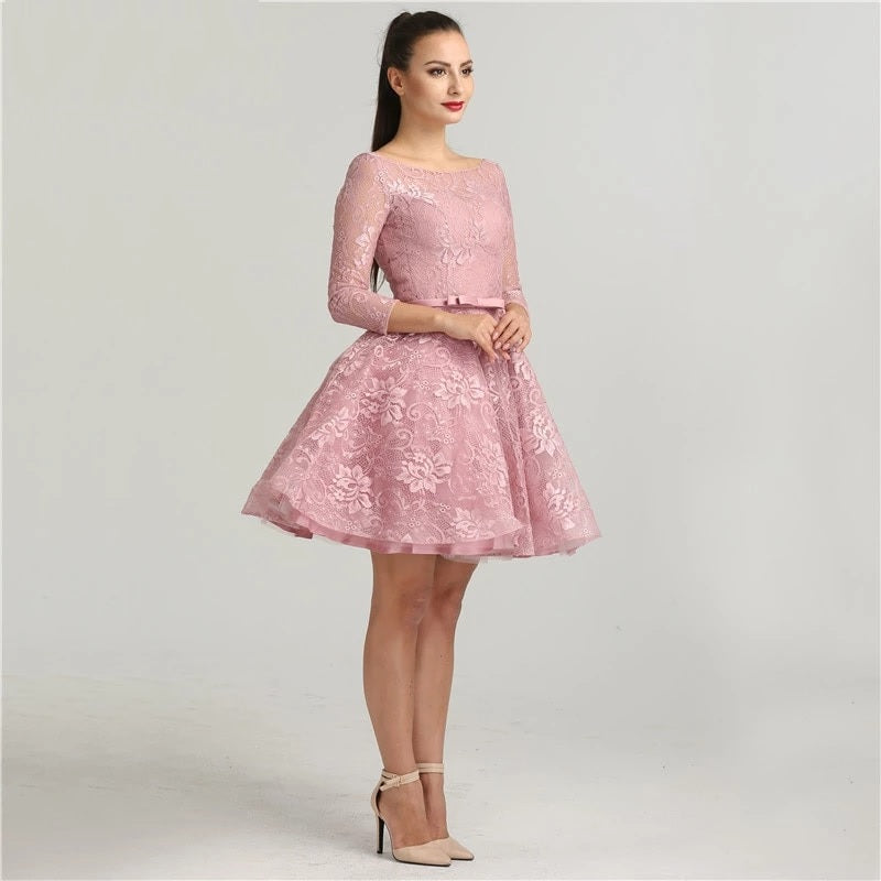 Lace Short Cocktail Party Dress