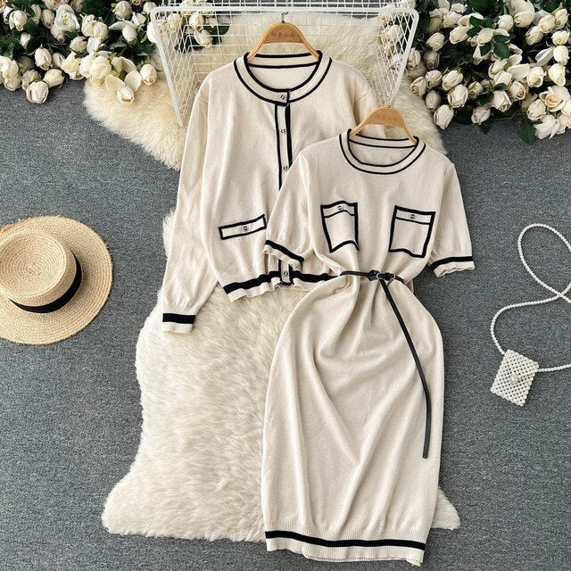 Long Sleeve O Neck Casual Slim Dress