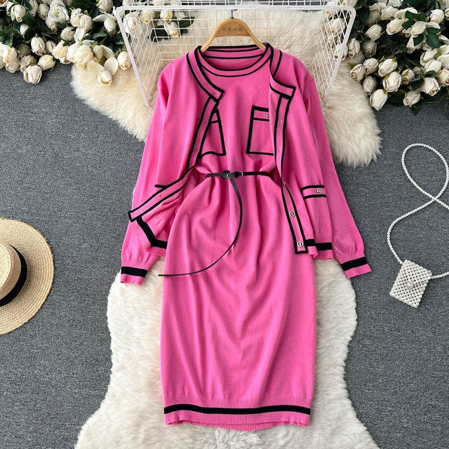 Long Sleeve O Neck Casual Slim Dress