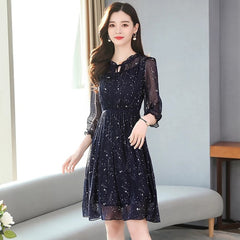 Mesh Mini Star Chiffon Bodycon Dress