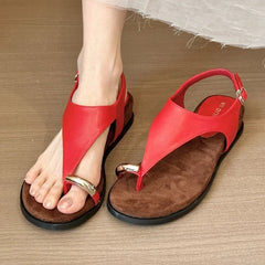 Metal Decoration Design Brand Slippers Clip Toe Slide Sandal Comfort Non-Slip Vacation Beach Flip-flop