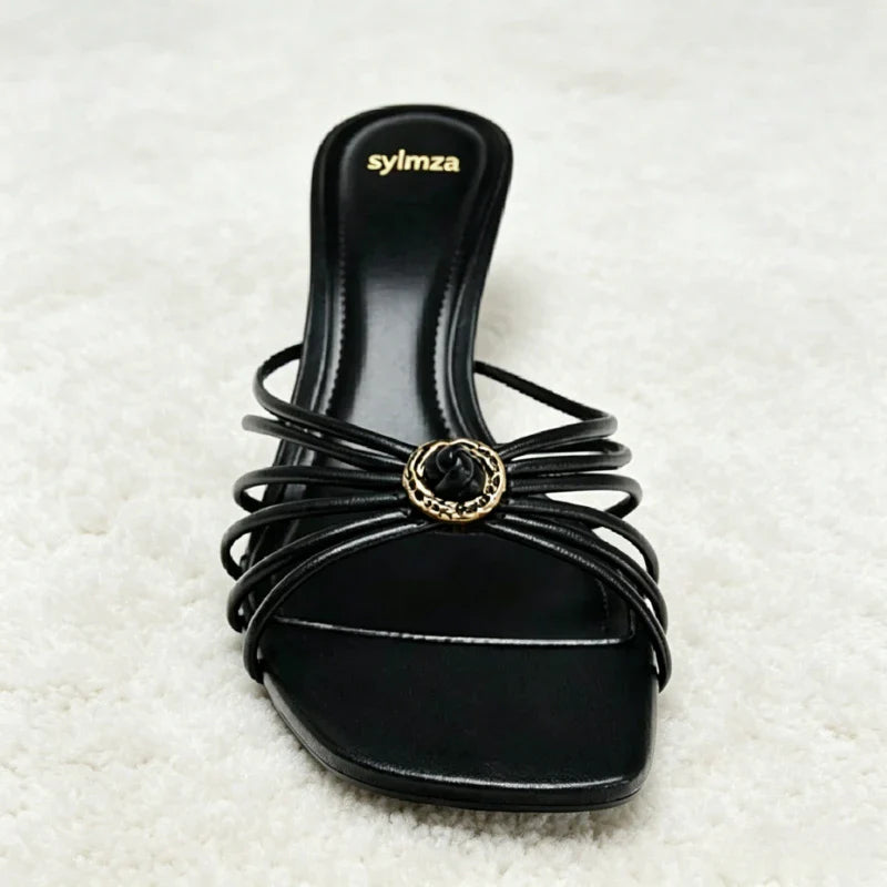 Metal Detail Heel