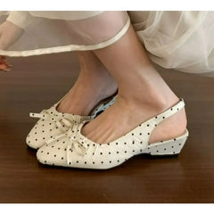 Polka Dot Pointed Toe High Heel
