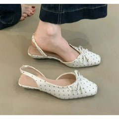 Polka Dot Pointed Toe High Heel