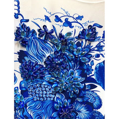 Runway luxury Beaded Vintage Loose Mini Dress