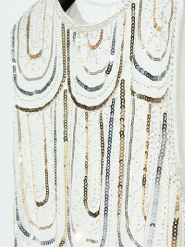 Sequined Flapper Sleeveless Halloween Party Dress