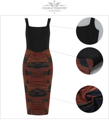 Spaghetti Strap Dress Sleeveless Patchwork Mesh Club Party Dress