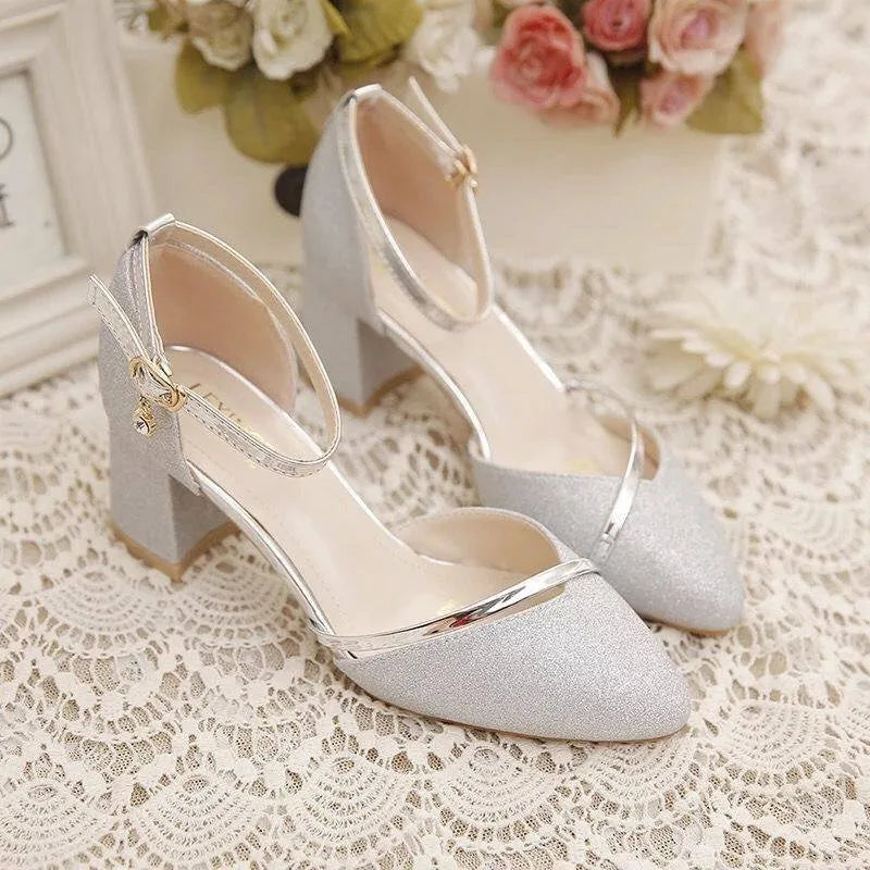 Spring and Black High-heeled Shoes