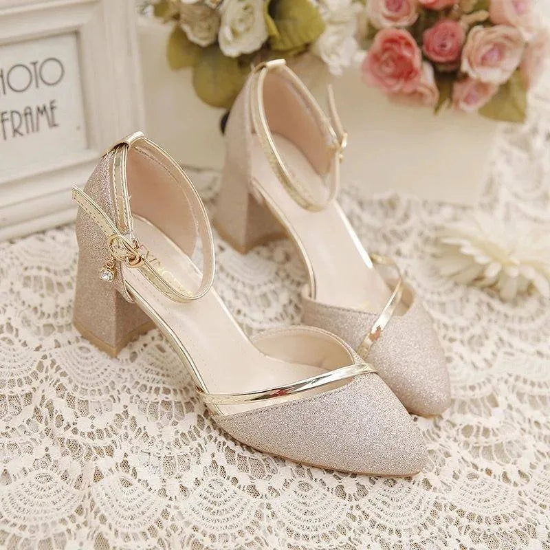 Spring and Black High-heeled Shoes