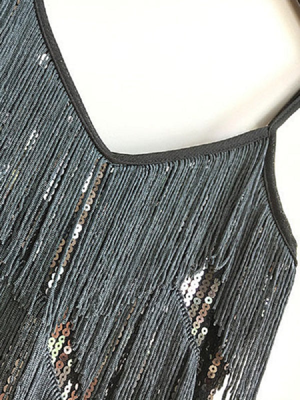 Style Outfits Great Fringe Sequins Retro Party Dress