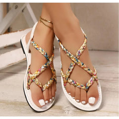 Fashionable Lightweight Large Size Beach Sandals for Round Head Comfortable Fish Mouth Casual Sandals