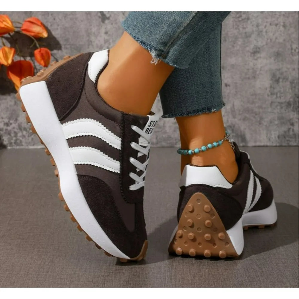 Fashionable Elegant Lace Up Casual Shoes