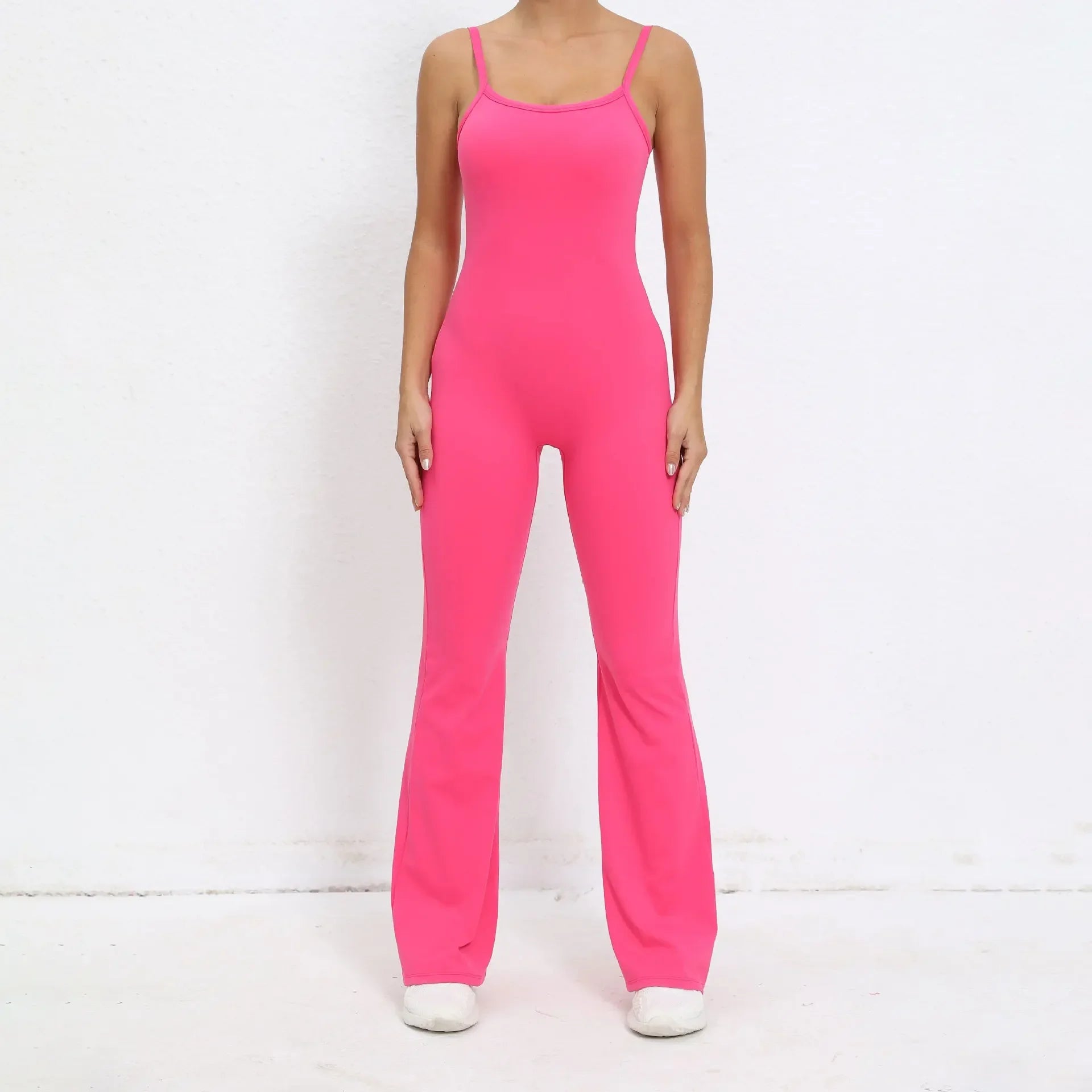 Flared Jumpsuit Padding Sports Overalls Gym Yoga Clothing Tracksuit