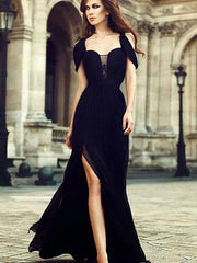 Floor Length Hot V Neck Lace Club Party Dress