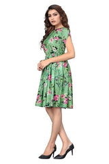 Floral Print Casual Knee Length Dress