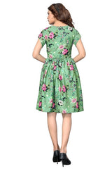 Floral Print Casual Knee Length Dress