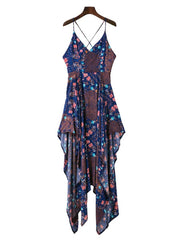 Women's Floral Print Sleeveless Beach Slip Dresses