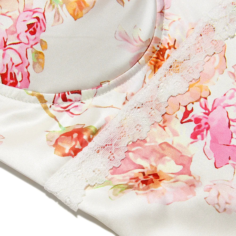 Floral Print Long Evening Dress Luxury Spaghetti Strap Party Dress