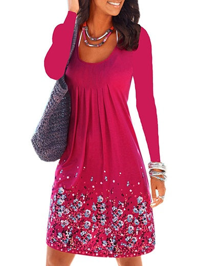 Floral Print Long Sleeve Dress