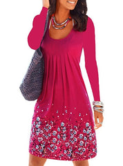 Floral Print Long Sleeve Dress