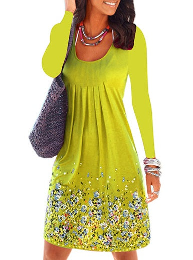 Floral Print Long Sleeve Dress