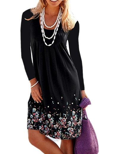 Floral Print Long Sleeve Dress