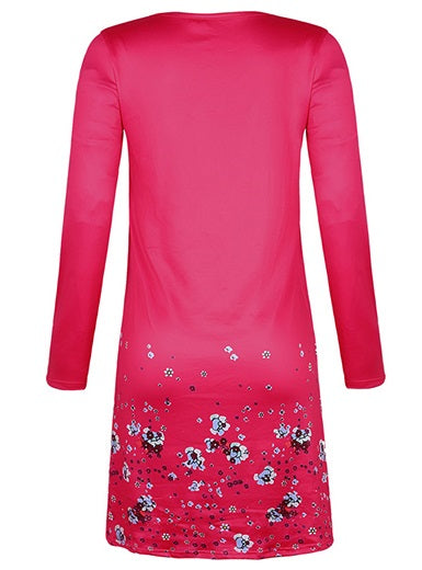 Floral Print Long Sleeve Dress