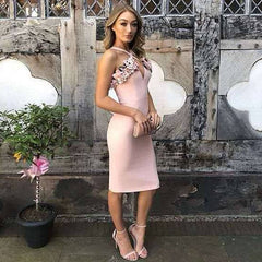 Casual Floral Ruffles Patchwork Spaghetti Strap Club Dress